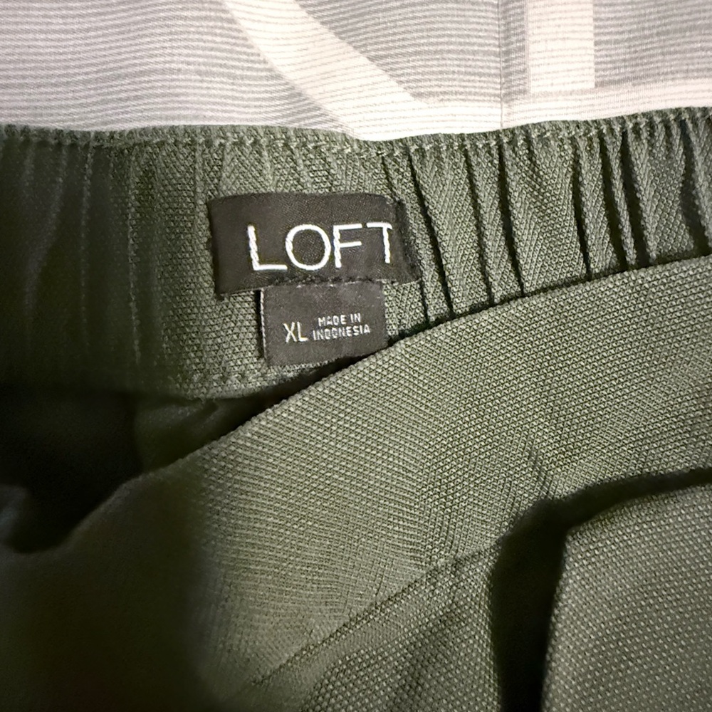 LOFT Sage Linen Wide Leg Gauchos